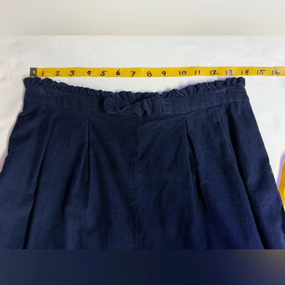 NORDSTROM Navy corduroy Youth wide leg crop Pants size 14/16(adult S)